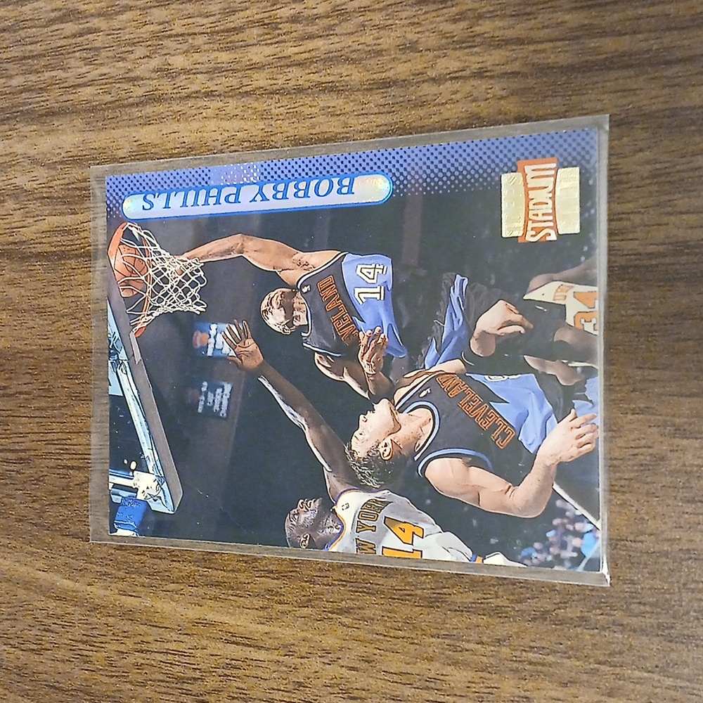 Bobby Phills cavaliers 2.5 in x 3.5 in black blue orange basketball